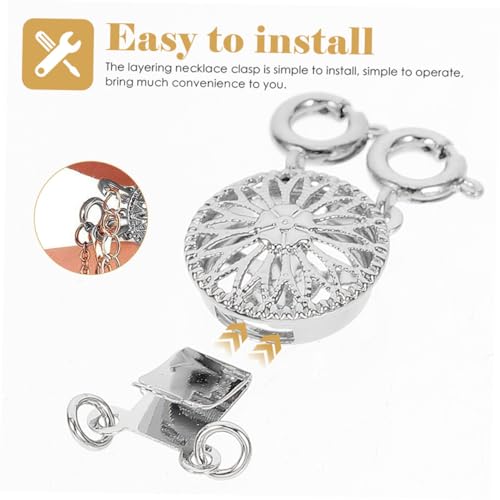SAFIGLE 2 Stück Teiliges Metallverschluss für Halsketten und Perlenarmbänder DIY Schmuckverbinder mit Sicherem Verschluss Einfach zu Bedienen Silberfarbene Verbindungselemente für SAFIGLE 2 Stück Teiliges Metallverschluss für Halsketten und Perlenarmbänder DIY Schmuckverbinder mit Sicherem Verschluss Einfach zu Bedienen Silberfarbene Verbindungselemente für von SAFIGLE