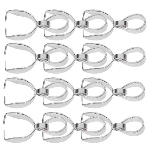 SAFIGLE 20 Stück Teiliges Edelstahl Kettenverschlüsse Pinch Bails für DIY Schmuckherstellung Mittlere Langlebige Anhängerverbinder für Halsketten und Armbänder Einfaches Öffnen und von SAFIGLE