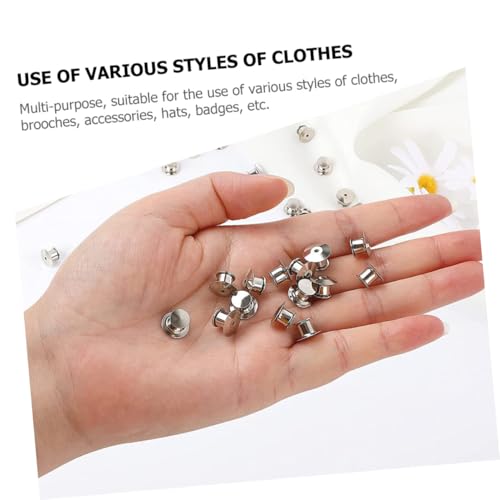 SAFIGLE 20 Stück Teiliges Metall Pin Rücken Verschluss mit Sicherungsfunktion Abnehmbar Passgenau für Broschen Anstecknadeln Namensschilder Geeignet für DIY Bastelarbeiten und Emaille von SAFIGLE