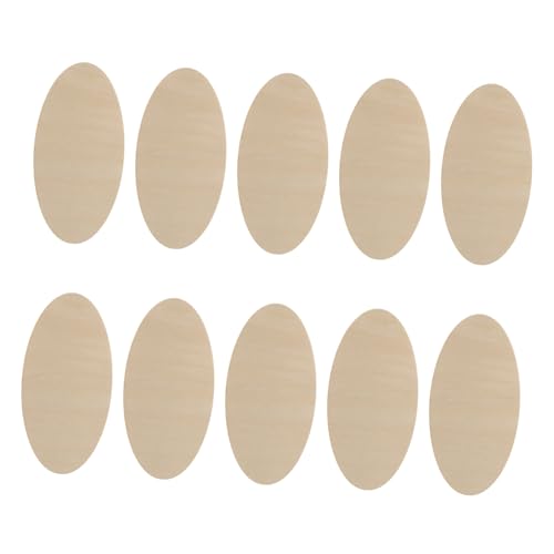 SAFIGLE 20 Stück Teiliges Ovale Unbehandelte Lindenholzplatten Glatte Oberfläche zum Bemalen Basteln und DIY deko Umweltfreundliches Balsaholz für Kreative Handwerksprojekte von SAFIGLE
