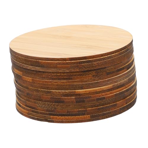 SAFIGLE 20 Stück Teiliges Runde Bambusrohlinge zum Bemalen DIY Malspielzeug Glatte Oberfläche Kreative Bastelmaterialien für Individuelle Dekoration und Handwerksprojekte von SAFIGLE