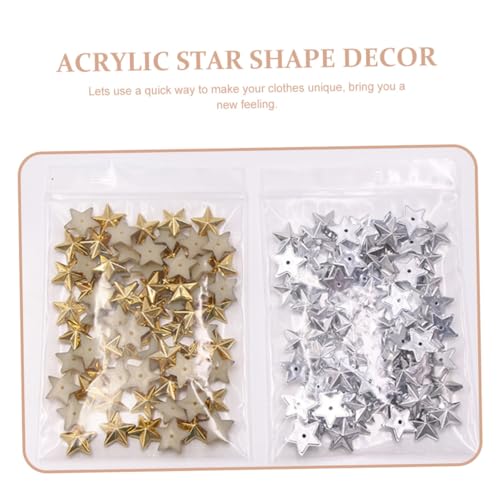 SAFIGLE 200 Stück Acrylstern Dekosterne in Silber Langlebige DIY Bastelanhänger für Kleidung Schmuck und Kreative Accessoires Robustes Material für Vielseitige Handwerksprojekte von SAFIGLE