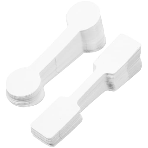 SAFIGLE 200 Stück Selbstklebende Schmuckanhänger Preisschilder Blanko Karten für Ringe Armbänder Halsketten Multifunktionale Etiketten für Schmuckverpackung und Display Einfach von SAFIGLE