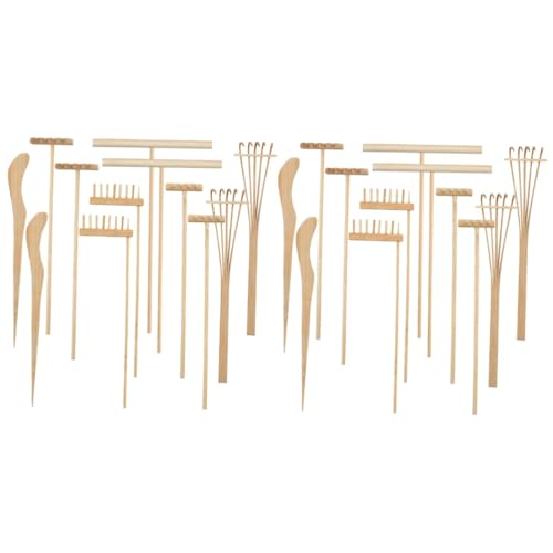 SAFIGLE 24stücke Mini Gartenrechen Dekorative Sandtisch Werkzeuge Für Zen Garten Und Desktop Meditation Leicht Und Tragbar Für Gartendekoration von SAFIGLE