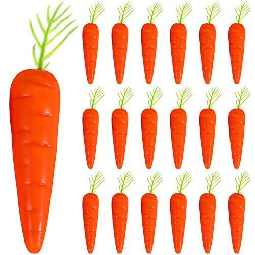 SAFIGLE 25 Stück Mini-Karotten zum Basteln Künstliche Karotten Kunststoff Ornament Gefälschte Kleine Karotten-Modelle Die Foto-Requisiten für Die Dekoration Küche zu Hause von SAFIGLE