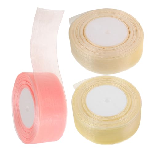 SAFIGLE 3 Rollen Transparente Organza Ripsbänder Yards für Dekoration Diy Bowmaking Hochzeits und Party Bastelprojekte Vielseitige Verwendung für Floristik und Verpackung SAFIGLE 3 Rollen Transparente Organza Ripsbänder Yards für Dekoration Diy Bowmaking Hochzeits und Party Bastelprojekte Vielseitige Verwendung für Floristik und Verpackung von SAFIGLE