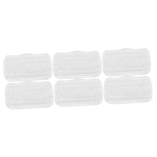 SAFIGLE 3 Sätze Dampfwischer-pads Nachfüllen Wiederverwendbare Pads Hai-dampfmopp Unterlage Wischpads Boden Teppich Mopps Mopp Nachfüllen Tuch Weiß Ballaststoff 2 Stück * 3 von SAFIGLE
