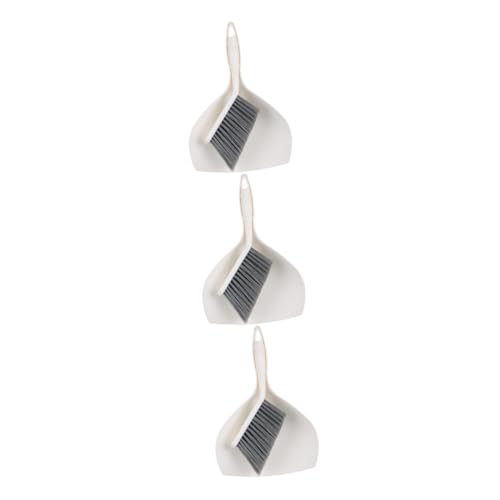 SAFIGLE 3 Sets Mini Kehrschaufel Besen Set Pflege Kleine Bürste Mini Desktop Kehrschaufel Mini Besen Mini Hand Besen Pfanne Weiß Pp von SAFIGLE