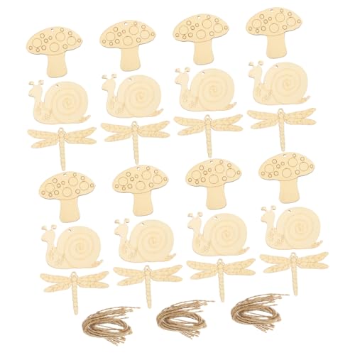SAFIGLE 30 Stück Teiliges DIY Bastelchips in Schnecken Pilz Libellenform aus Natürlichem Holz Glatte Oberfläche zum Bemalen und Beschriften für Kreative Handwerksprojekte SAFIGLE 30 Stück Teiliges DIY Bastelchips in Schnecken Pilz Libellenform aus Natürlichem Holz Glatte Oberfläche zum Bemalen und Beschriften für Kreative Handwerksprojekte von SAFIGLE
