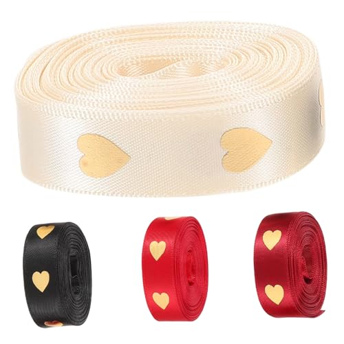 SAFIGLE 4 Rollen Herzband in Rot Schwarz Dunkelrot Beige Langlebiges Dekoband für Valentinstag Geschenkverpackung Blumensträuße Party Favor und Alltagsdeko SAFIGLE 4 Rollen Herzband in Rot Schwarz Dunkelrot Beige Langlebiges Dekoband für Valentinstag Geschenkverpackung Blumensträuße Party Favor und Alltagsdeko von SAFIGLE