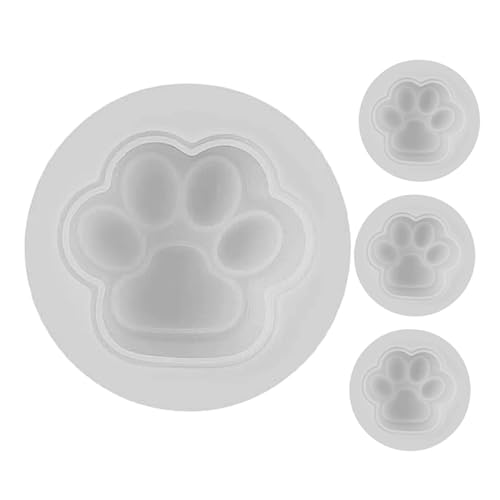 SAFIGLE 4 Stück Silikon Kerzenform Katzenpfote Flexible DIY Silikonform für Kerzen Harz Seife Langlebig Detailgetreue Katzenpfotenform Wiederverwendbar für Handwerk und Wohnkultur von SAFIGLE