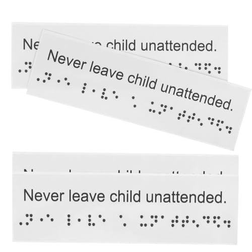 SAFIGLE 4 Stück Teiliges Braille Schild aus Wetterfestes Blindensignal für Zugänglichkeit im Freien Einfache Navigation für und Sehbehinderte von SAFIGLE