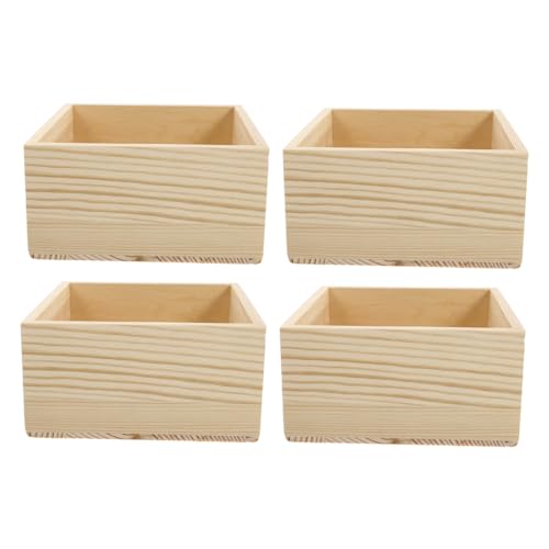 SAFIGLE 4 Stück Teiliges Quadratische Holzboxen ohne Deckel Robuste Aufbewahrungskisten aus Naturholz Vielseitig Einsetzbar für Schmuck Bastelbedarf und Geschenkverpackung Retro stil SAFIGLE 4 Stück Teiliges Quadratische Holzboxen ohne Deckel Robuste Aufbewahrungskisten aus Naturholz Vielseitig Einsetzbar für Schmuck Bastelbedarf und Geschenkverpackung Retro stil von SAFIGLE