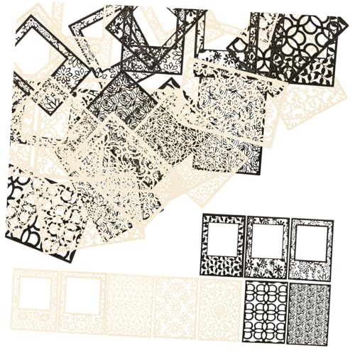SAFIGLE 40 Blatt Retro Bastelpapier mit Spitzenmuster Langlebiges Dekoratives Scrapbook Material für DIY Alben Karten Planer und Postkarten pro Packung Elegante Prägung und Filigrane von SAFIGLE