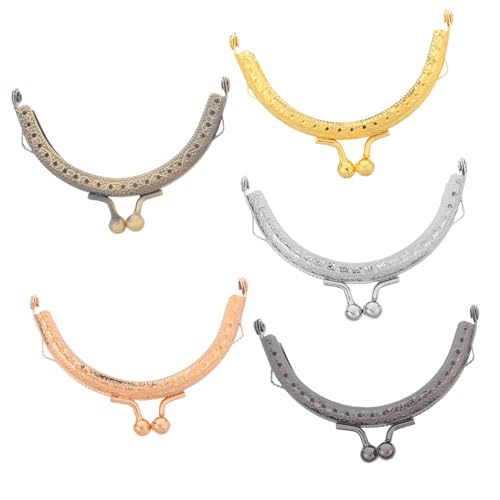 SAFIGLE 5 Stück Teiliges Purse Clasp Frame Halbkreis Verschluss für Münztaschenherstellung Robustes für DIY Nähen Einfach zu Bedienen für Handwerk und Anfänger SAFIGLE 5 Stück Teiliges Purse Clasp Frame Halbkreis Verschluss für Münztaschenherstellung Robustes für DIY Nähen Einfach zu Bedienen für Handwerk und Anfänger von SAFIGLE