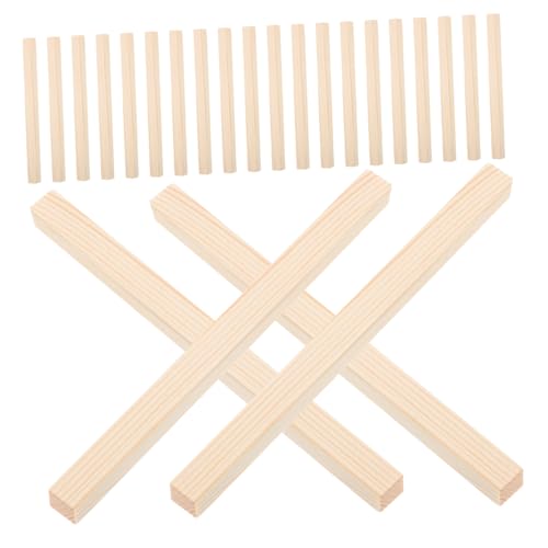 SAFIGLE 50 Stück Kleine Quadratische Holzstäbchen zum Basteln Naturbelassene Glatte Holzleisten Unbehandelte Holzdübel für DIY Handwerksprojekte und Dekoration von SAFIGLE
