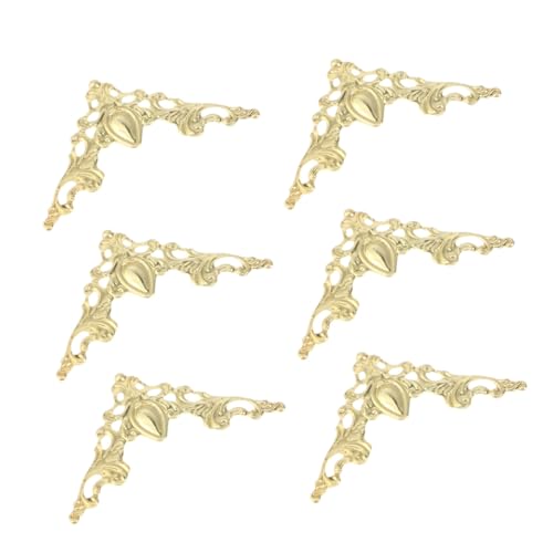 SAFIGLE 50 Stück Teiliges Vintage Metall Buchecken Schutz Gelb Dekorative Eckenschoner für Bücher Scrapbooks Alben und Schmuckboxen Antiker Stil zum Schutz und Verschönern von Boxen und SAFIGLE 50 Stück Teiliges Vintage Metall Buchecken Schutz Gelb Dekorative Eckenschoner für Bücher Scrapbooks Alben und Schmuckboxen Antiker Stil zum Schutz und Verschönern von Boxen und von SAFIGLE