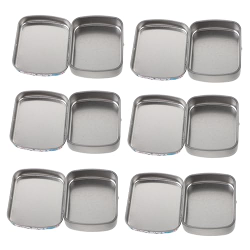 SAFIGLE 6 Stück Kleine aus Eisen mit Scharnier Tragbare Mini dosen zur Aufbewahrung von Süßigkeiten Proben und Kleinteilen Robust und Leicht für Unterwegs von SAFIGLE