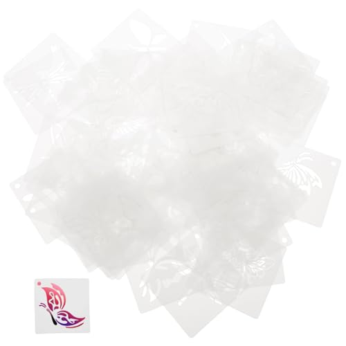 SAFIGLE 60 Blatt Teiliges Schmetterling und Libelle Kreative Graffiti Zeichenschablonen aus Langlebigem Pet für Wandkunst DIY Dekoration Canvas Einfache Anwendung von SAFIGLE
