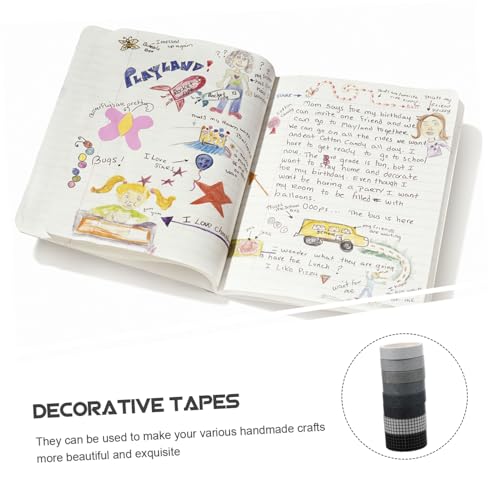 SAFIGLE 8 Rollen Teiliges Washi Tape Dünnes Selbstklebendes Papierband in Vielseitig für Scrapbooking DIY Bastelprojekte Planer und Tagebuch Einfache Karomuster SAFIGLE 8 Rollen Teiliges Washi Tape Dünnes Selbstklebendes Papierband in Vielseitig für Scrapbooking DIY Bastelprojekte Planer und Tagebuch Einfache Karomuster von SAFIGLE