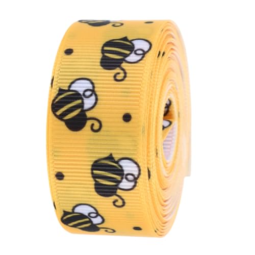 SAFIGLE Bienenmuster Ripsband Breit Polyester Grosgrain Schleifenband für Blumensträuße Geschenkverpackung DIY Basteln Frühling Dekoband mit Bienenmotiv SAFIGLE Bienenmuster Ripsband Breit Polyester Grosgrain Schleifenband für Blumensträuße Geschenkverpackung DIY Basteln Frühling Dekoband mit Bienenmotiv von SAFIGLE