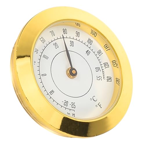 SAFIGLE Box Metallthermometer Analog Für Temperatur Humidor Messuhr Innen Rund Mini Zeigerthermometer Schrank Eingelegtes Thermometer Eingelegtes Installiertes Thermometer Acryl von SAFIGLE