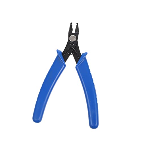 SAFIGLE Carbonstahl Schmuckzange mit Blauem Griff Crimpzange für Quetschperlen Rutschfester Komfortgriff Langlebig und Rostfrei Präzises Schmuckherstellungstool für DIY Perlenarbeiten von SAFIGLE