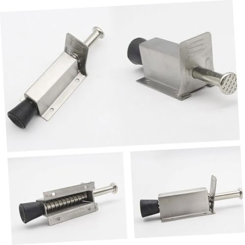 SAFIGLE Edelstahl Türfixierer mit Gummisohle Langlebiger Türstopper Türhalte Zubehör für Stabile Türfixierung Fußbetätigt Robust Schwarz von SAFIGLE