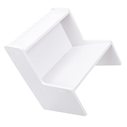 SAFIGLE Erhöhte erhöhte Kosmetik -Finish -Rack Stand Schreibtischorganisatoren stapelbar Desktop-Organizer- Schlafzimmer veranstalter Regalorganisator hölzern Weiß von SAFIGLE