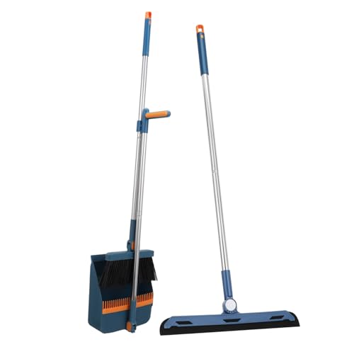 SAFIGLE Faltbares Besen Standkehrblech Set Blau Drehbarer Haushaltsbesen mit Platzsparendem Design für Innenbereiche und Enge Ecken Praktische Reinigungslösung SAFIGLE Faltbares Besen Standkehrblech Set Blau Drehbarer Haushaltsbesen mit Platzsparendem Design für Innenbereiche und Enge Ecken Praktische Reinigungslösung von SAFIGLE
