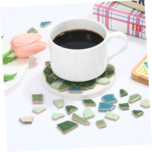 SAFIGLE Glasiertes Kleines Mosaikfliesen Unregelmäßige Partikuläre Keramiksteine DIY Basteln Heimdekoration Kreative Handwerkssteine von SAFIGLE