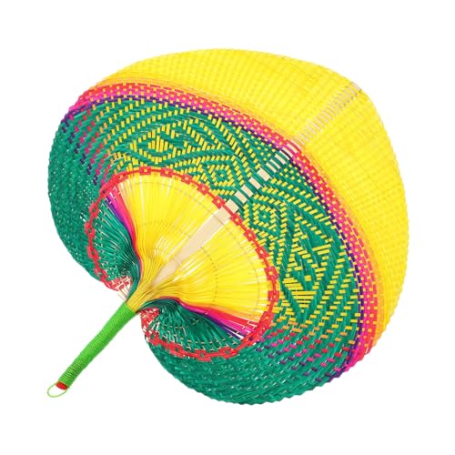 SAFIGLE Handgewebter Bambus handfächer Sommerlicher Kühlventilator Leicht Robust Für Outdoor Kühlung Tanzrequisiten Heimdekoration von SAFIGLE