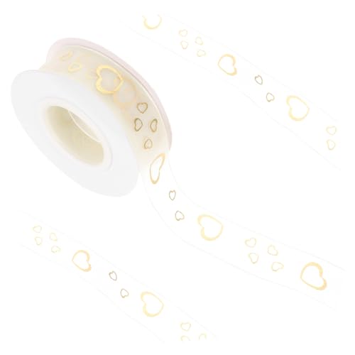 SAFIGLE Hochwertiges Organza Schleifenband mit Goldgeprägtem Herzmuster Vielseitiges DIY Satinband für Geschenkverpackung Hochzeit Basteln und Dekorative Accessoires SAFIGLE Hochwertiges Organza Schleifenband mit Goldgeprägtem Herzmuster Vielseitiges DIY Satinband für Geschenkverpackung Hochzeit Basteln und Dekorative Accessoires von SAFIGLE