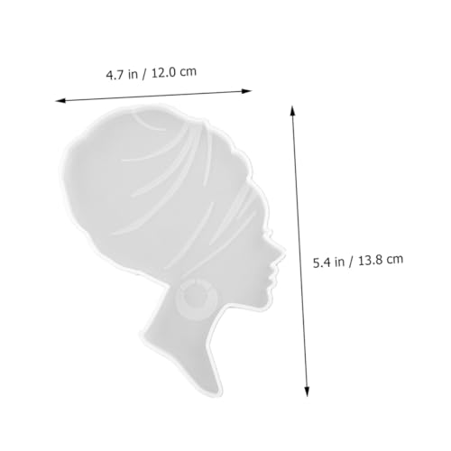 SAFIGLE Kristallklarer Silikon Coaster Mold Lady Form Gießform für DIY Epoxidharz Untersetzer Kreative Flexible Transparente Silikonform für Individuelle Unregelmäßige Damen untersetzer von SAFIGLE