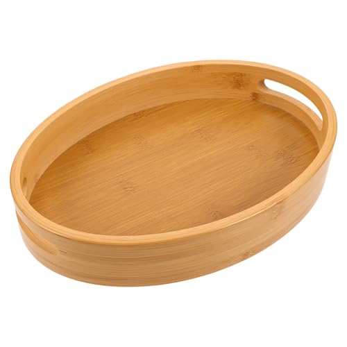 SAFIGLE Lebensmittel Tablett mit Ergonomischen Griffen Dekorativer Aufbewahrungsteller für Tee Snacks und Desserts von SAFIGLE