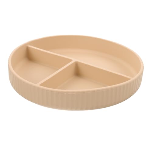 SAFIGLE Lunchtablett Unterteilte Essfächer Tabletts Für Erwachsene Silikongeschirr Silikon Babyteller Silikon Kinderteller Runde Teller Cafeteria Tablett Kleines Wiederverwendbar von SAFIGLE