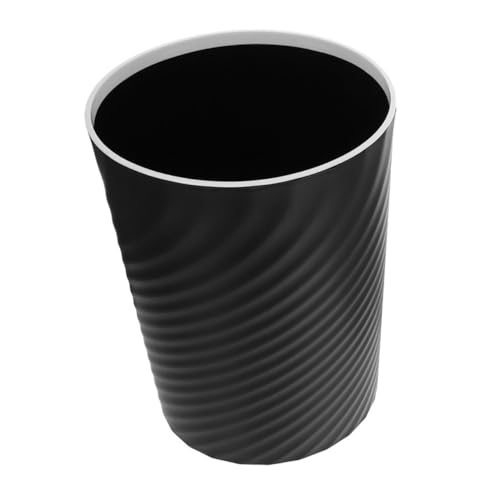 SAFIGLE Moderner Kleiner Kunststoff mülleimer mit Druckring Kompakter Abfalleimer für Badezimmer Büro Schlafzimmer und Küche Stabiler Papierkorb mit Sicherem Beutelhalter Vielseitig für von SAFIGLE