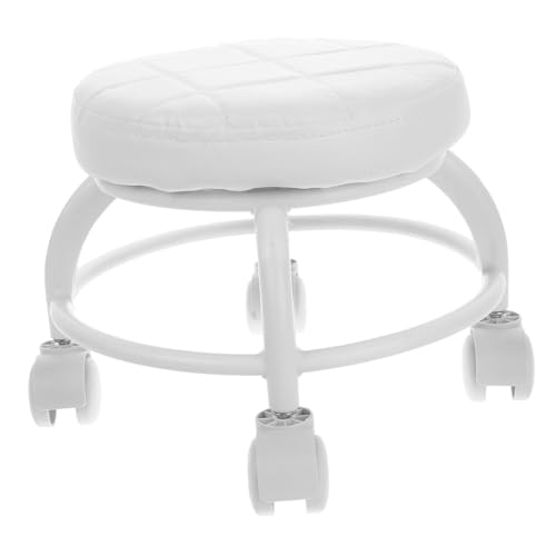 SAFIGLE Niedriger Rollhocker mit Pu Polster und Universalrollen Mobiler Massage Pedikürestuhl Runder Weißer Hocker für Schönheitssalon Langlebig und Komfortabel für Salon und Spa SAFIGLE Niedriger Rollhocker mit Pu Polster und Universalrollen Mobiler Massage Pedikürestuhl Runder Weißer Hocker für Schönheitssalon Langlebig und Komfortabel für Salon und Spa von SAFIGLE