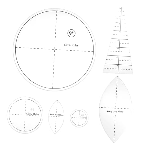SAFIGLE Patchwork Quilting Template Acryl Transparent DIY Nähschablonen für Quilten Nähen Basteln Präzise Steppvorlagen für Tischdecke und Stoffgestaltung von SAFIGLE
