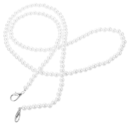 SAFIGLE Perlen handtaschenkette mit Silbernem Verschluss Abnehmbarer Schulterriemen Langlebiger Ersatz Trageriemen für Handtaschen Umhängetaschen und Clutches Modisches DIY zubehör von SAFIGLE