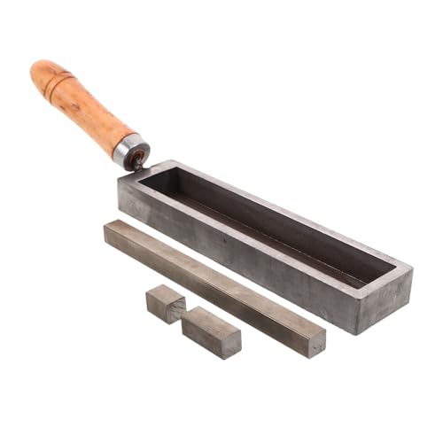 SAFIGLE Raffinierform Gussform Eisen mit Holzgriff Schmelzform für Gold Silber Schmuckherstellung Europäisches Design Ergonomisch von SAFIGLE