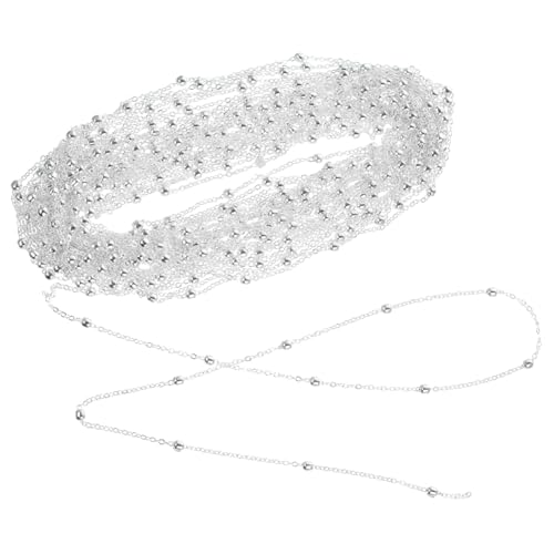 SAFIGLE Silberne Rollkette für Schmuckherstellung Dünne Halskettenkette zum Selbermachen DIY Schmuckketten für Halsketten Armbänder und Accessoires Hautfreundlich und Langlebig von SAFIGLE