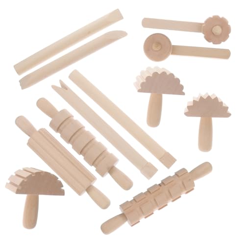 SAFIGLE Teiliges Knetwerkzeug aus Holz Vielseitiges Clay Sculpting zum Formen und Modellieren von Knete und Plasticine Robustes DIY Modellier Werkzeug für Kreative Bastelprojekte von SAFIGLE