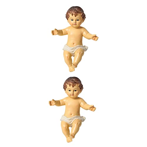 SAFIGLE 2 STK Religiöse heilige Kinderverzierung Tisch-Jesus-Figur Streiche für Erwachsene Geschenke Kunsthandwerk aus Kunstharz Heiliger Babyschmuck aus Harz religiöse Dekoration Mini von SAFIGLE