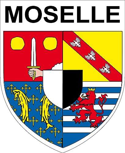 1 x großer Aufkleber Mosel 9 x 8 cm – Motiv "Moselle" Departement 57 – Sticker von SAFIRMES