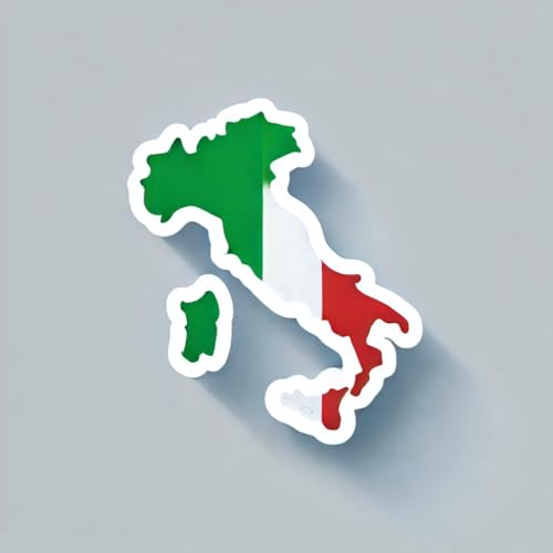 2 x Aufkleber Landkarte oder Territorium, 10 cm, Vinyl, selbstklebend, Land: Italien 2 x Aufkleber Landkarte oder Territorium, 10 cm, Vinyl, selbstklebend, Land: Italien von SAFIRMES