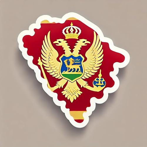 2 x Aufkleber Landkarte oder Territorium, 10 cm, Vinyl, selbstklebend, Land: Montenegro von SAFIRMES