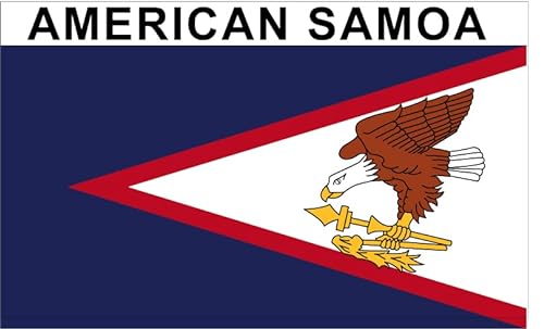 2 x Kühlschrankmagnet American Samoa, 2 x Amerikanische Samoa, magnetisch, 6 x 3,5 cm von SAFIRMES