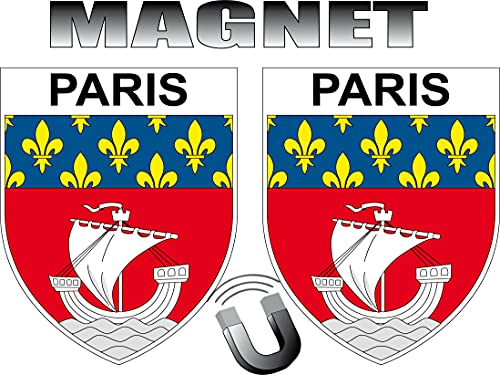 2 x Magnet Paris Form Wappen Kühlschrank Departement 75 Paris 2 x magnetischer Patch 4 x 5 cm von SAFIRMES