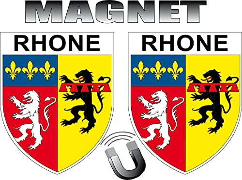 2 x Magnet Rhone Form Wappen Magnet Kühlschrank Abtrennung 69 Rhone 2 x magnetisches Abzeichen 4 x 5 cm 2 x Magnet Rhone Form Wappen Magnet Kühlschrank Abtrennung 69 Rhone 2 x magnetisches Abzeichen 4 x 5 cm von SAFIRMES